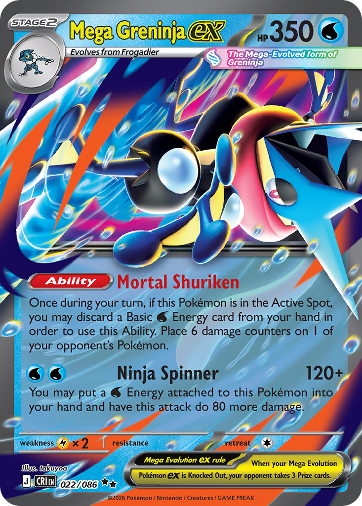 Mega Greninja ex — Chaos Rising #22 (Foil)